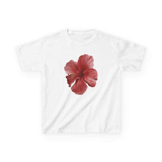 "Red Hibiscus" Baby Tee