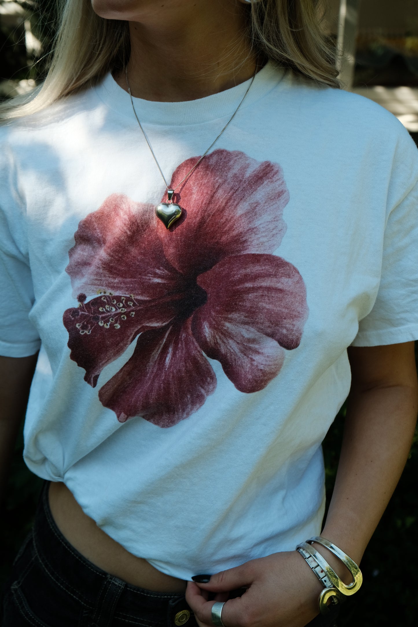 "Red Hibiscus" Classic Tee